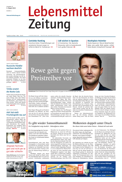 Cover of Volume: Lebensmittel Zeitung Volume 74 (2022), Edition 31