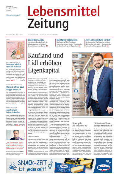 Cover of Volume: Lebensmittel Zeitung Volume 74 (2022), Edition 36