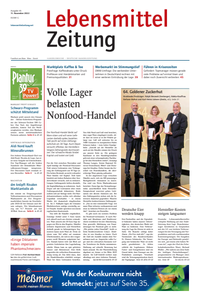 Cover of Volume: Lebensmittel Zeitung Volume 74 (2022), Edition 45