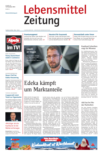 Cover of Volume: Lebensmittel Zeitung Volume 74 (2022), Edition 50