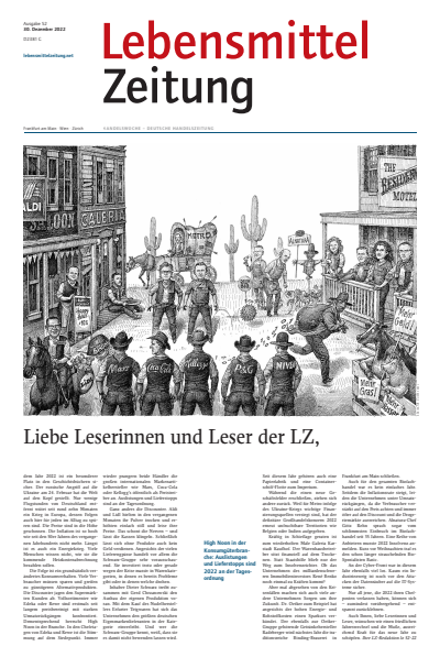Cover of Volume: Lebensmittel Zeitung Volume 74 (2022), Edition 52