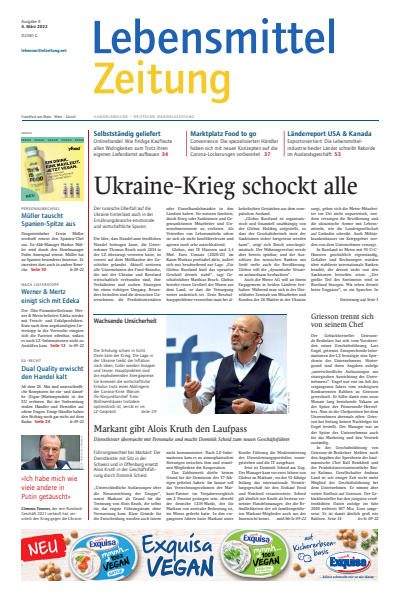 Cover der Ausgabe: Lebensmittel Zeitung Jahrgang 74 (2022), Heft 9