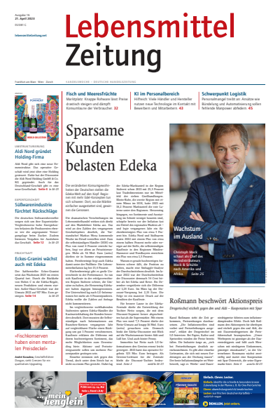 Cover of Volume: Lebensmittel Zeitung Volume 75 (2023), Edition 16