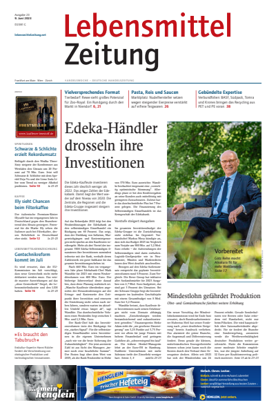 Cover der Ausgabe: Lebensmittel Zeitung Jahrgang 75 (2023), Heft 23