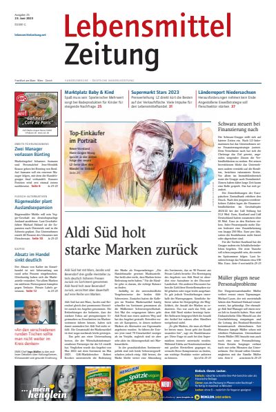 Cover of Volume: Lebensmittel Zeitung Volume 75 (2023), Edition 25