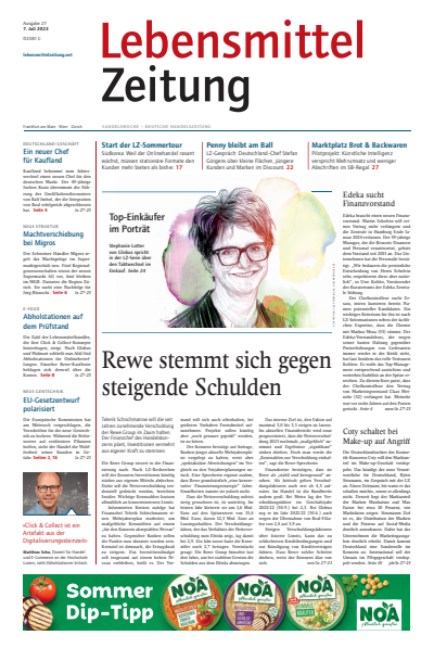 Cover der Ausgabe: Lebensmittel Zeitung Jahrgang 75 (2023), Heft 27
