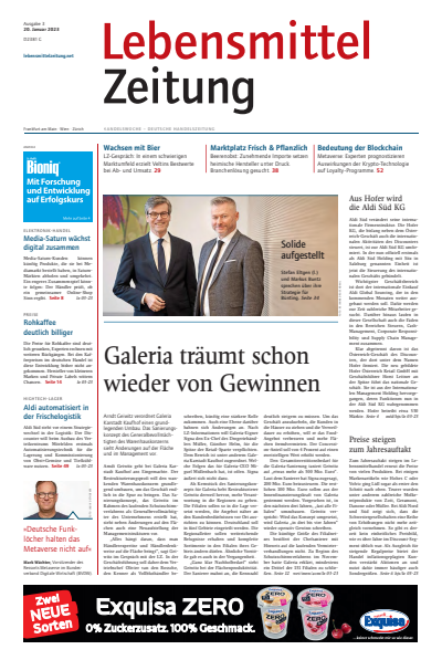 Cover of Volume: Lebensmittel Zeitung Volume 75 (2023), Edition 3