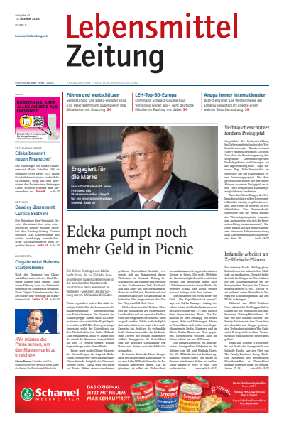 Cover der Ausgabe: Lebensmittel Zeitung Jahrgang 75 (2023), Heft 41