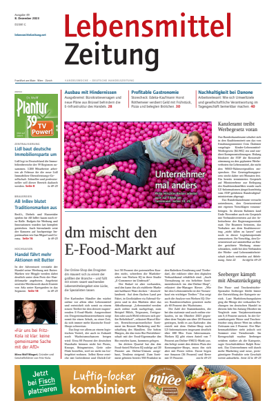 Cover der Ausgabe: Lebensmittel Zeitung Jahrgang 75 (2023), Heft 49