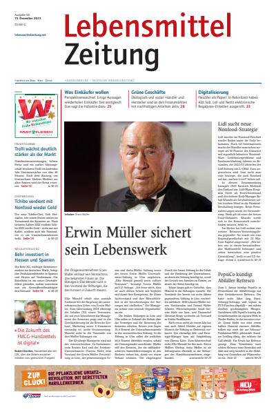 Cover der Ausgabe: Lebensmittel Zeitung Jahrgang 75 (2023), Heft 50