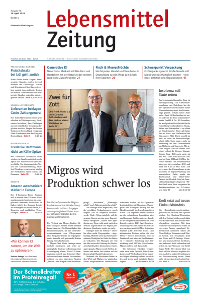 Cover der Ausgabe: Lebensmittel Zeitung Jahrgang 76 (2024), Heft 16