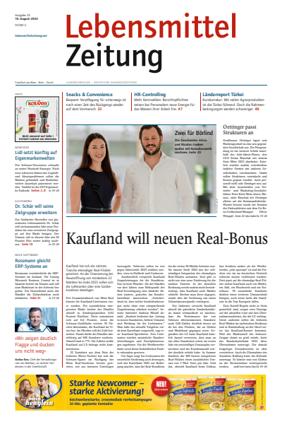 Cover of Volume: Lebensmittel Zeitung Volume 76 (2024), Edition 33