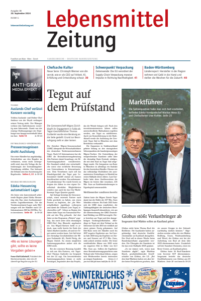 Cover of Volume: Lebensmittel Zeitung Volume 76 (2024), Edition 38