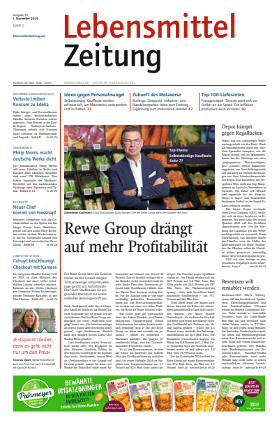 Cover of Volume: Lebensmittel Zeitung Volume 76 (2024), Edition 44