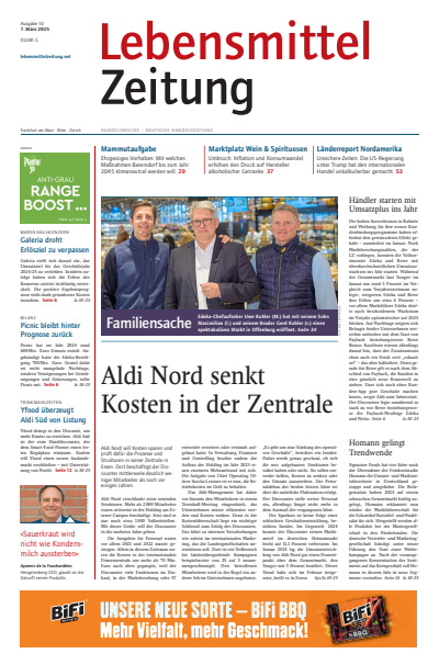 Cover der Ausgabe: Lebensmittel Zeitung Jahrgang 77 (2025), Heft 10