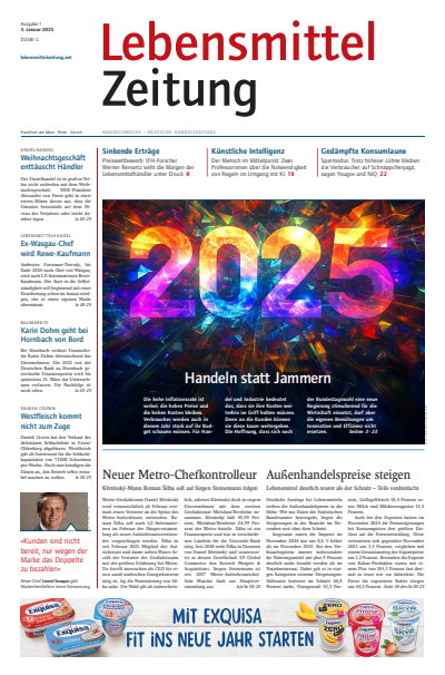 Cover der Ausgabe: Lebensmittel Zeitung Jahrgang 77 (2025), Heft 1