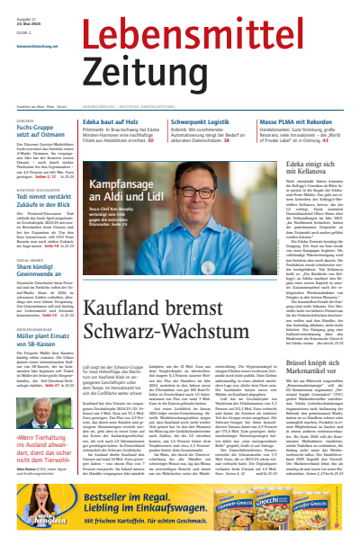 Cover der Ausgabe: Lebensmittel Zeitung Jahrgang 77 (2025), Heft 21