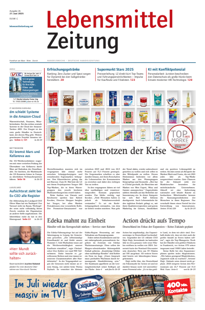 Cover der Ausgabe: Lebensmittel Zeitung Jahrgang 77 (2025), Heft 26