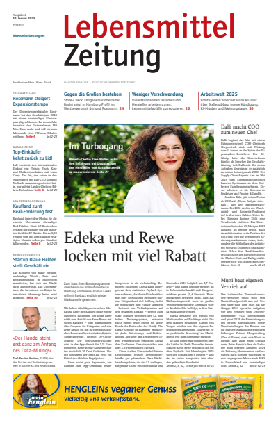 Cover der Ausgabe: Lebensmittel Zeitung Jahrgang 77 (2025), Heft 2