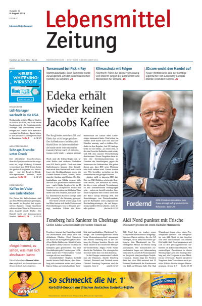 Cover der Ausgabe: Lebensmittel Zeitung Jahrgang 77 (2025), Heft 32