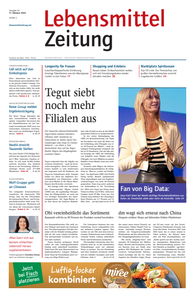 Cover der Ausgabe: Lebensmittel Zeitung Jahrgang 77 (2025), Heft 42