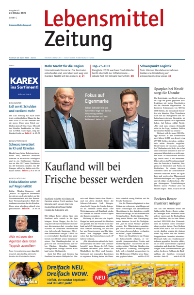 Cover der Ausgabe: Lebensmittel Zeitung Jahrgang 77 (2025), Heft 43