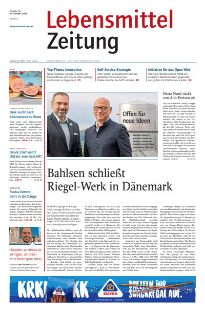 Cover der Ausgabe: Lebensmittel Zeitung Jahrgang 77 (2025), Heft 44