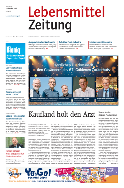 Cover der Ausgabe: Lebensmittel Zeitung Jahrgang 77 (2025), Heft 45