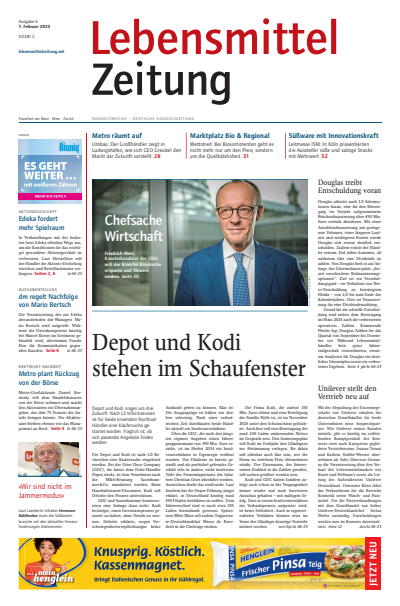 Cover of Volume: Lebensmittel Zeitung Volume 77 (2025), Edition 6