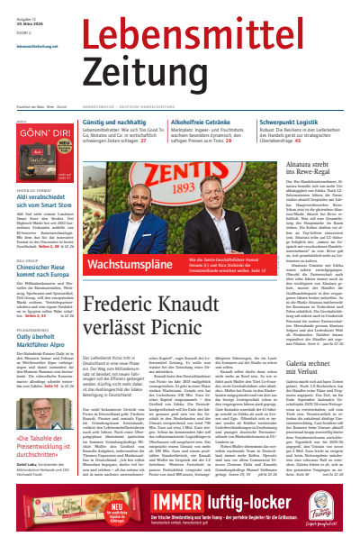 Cover der Ausgabe: Lebensmittel Zeitung Jahrgang 78 (2026), Heft 12