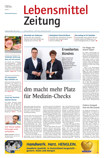 Cover der Ausgabe: Lebensmittel Zeitung Jahrgang 78 (2026), Heft 14