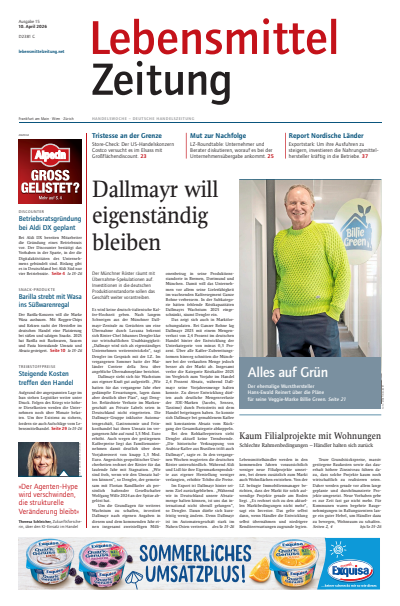 Cover der Ausgabe: Lebensmittel Zeitung Jahrgang 78 (2026), Heft 15