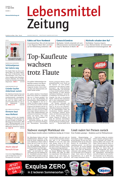 Cover der Ausgabe: Lebensmittel Zeitung Jahrgang 78 (2026), Heft 16