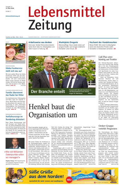 Cover der Ausgabe: Lebensmittel Zeitung Jahrgang 78 (2026), Heft 21