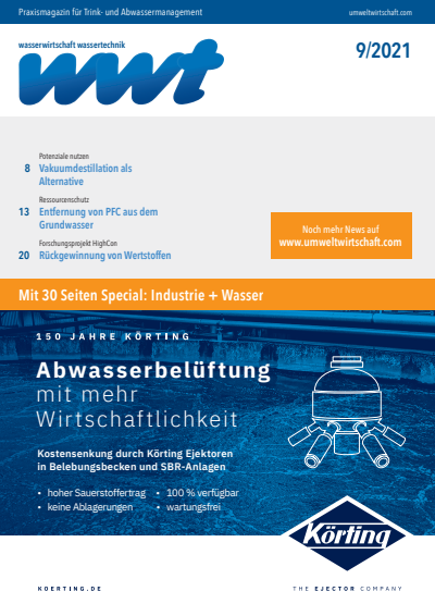 Cover of Volume: wwt Wasserwirtschaft Wassertechnik Volume 70 (2021), Edition 9