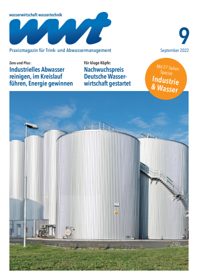 Cover of Volume: wwt Wasserwirtschaft Wassertechnik Volume 71 (2022), Edition 9