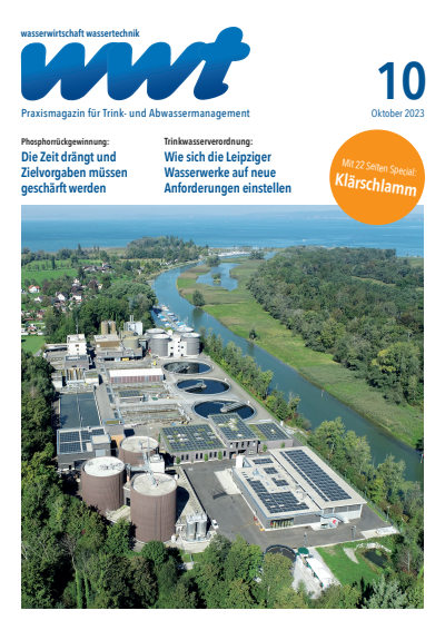 Cover der Ausgabe: wwt Wasserwirtschaft Wassertechnik Jahrgang 72 (2023), Heft 10