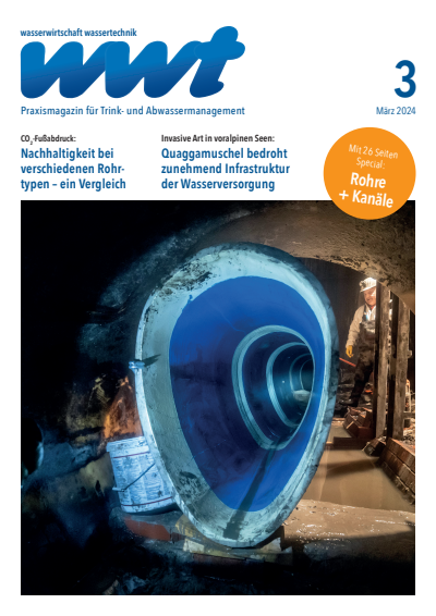 Cover der Ausgabe: wwt Wasserwirtschaft Wassertechnik Jahrgang 73 (2024), Heft 1-3