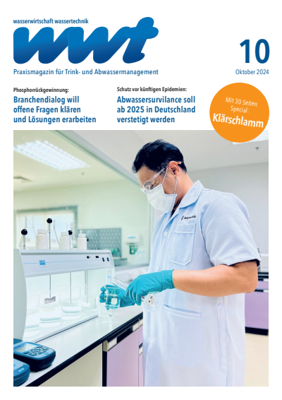 Cover der Ausgabe: wwt Wasserwirtschaft Wassertechnik Jahrgang 73 (2024), Heft 10