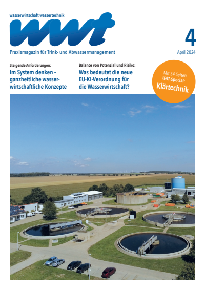 Cover der Ausgabe: wwt Wasserwirtschaft Wassertechnik Jahrgang 73 (2024), Heft 4