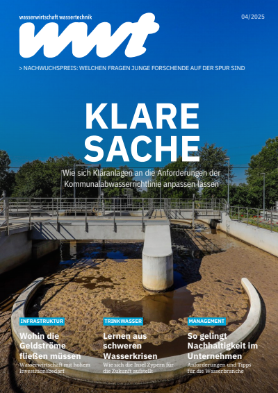 Cover of Volume: wwt Wasserwirtschaft Wassertechnik Volume 74 (2025), Edition 4