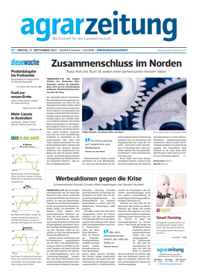 Cover of Volume: agrarzeitung Volume 76 (2021), Edition 37