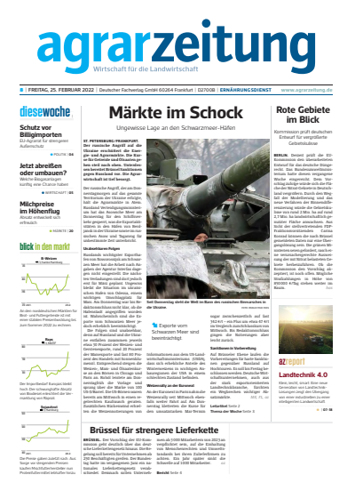 Cover der Ausgabe: agrarzeitung Jahrgang 77 (2022), Heft 8