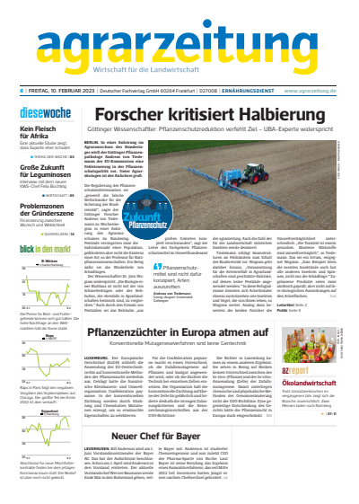 Cover der Ausgabe: agrarzeitung Jahrgang 78 (2023), Heft 6
