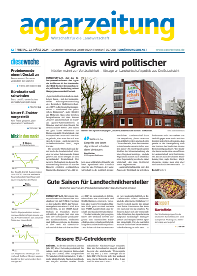 Cover der Ausgabe: agrarzeitung Jahrgang 79 (2024), Heft 12