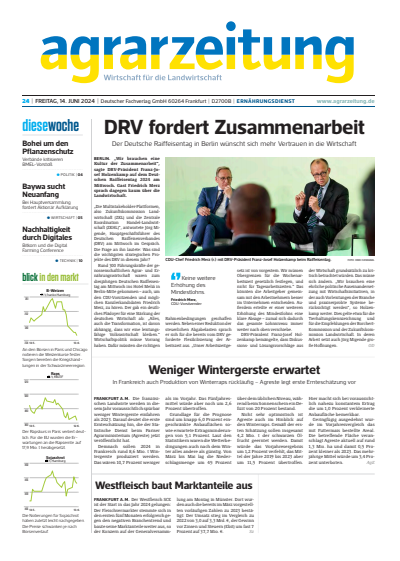 Cover der Ausgabe: agrarzeitung Jahrgang 79 (2024), Heft 24