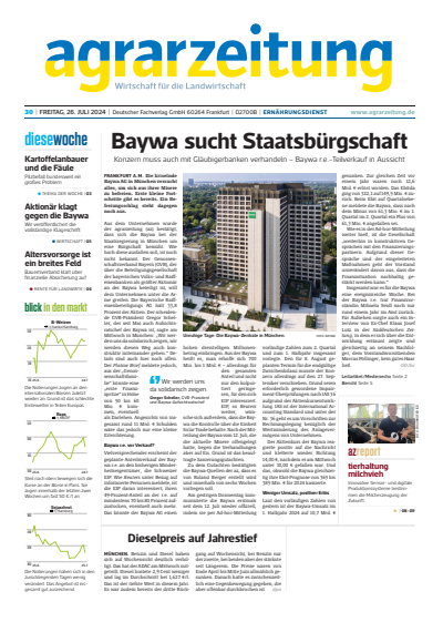 Cover der Ausgabe: agrarzeitung Jahrgang 79 (2024), Heft 30