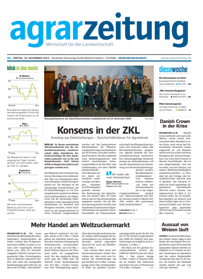 Cover der Ausgabe: agrarzeitung Jahrgang 79 (2024), Heft 48