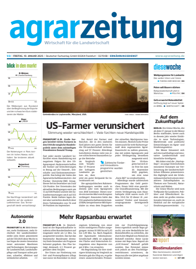 Cover der Ausgabe: agrarzeitung Jahrgang 80 (2025), Heft 1-2
