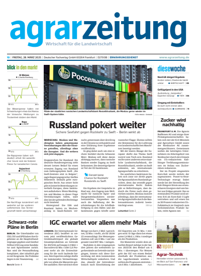 Cover of Volume: agrarzeitung Volume 80 (2025), Edition 13